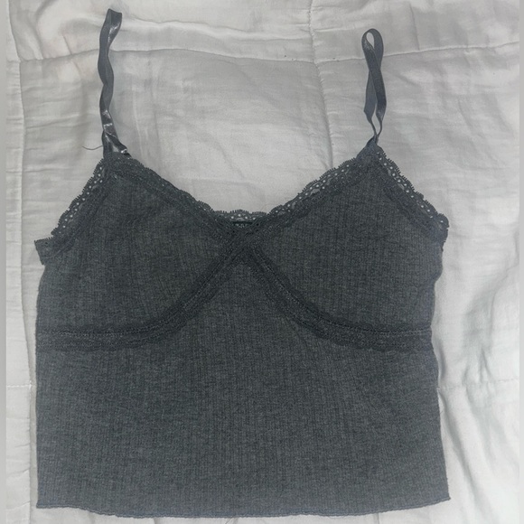Gray Wild Fable Lace Outline Tank Top - Picture 1 of 3